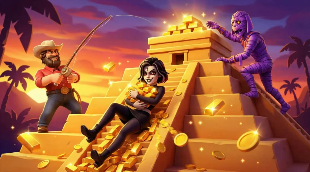 Illustration zu Megaways-Slots im Jahr 2026 mit dynamischen Walzen